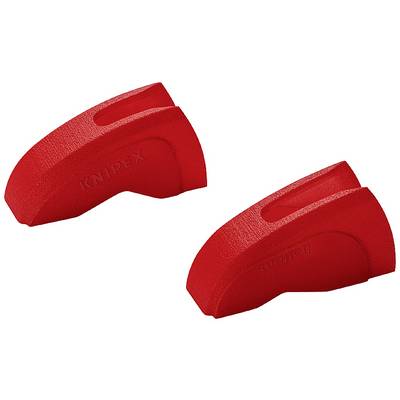 Two red plastic protective jaws that protect the tool and workpiece during gripping.