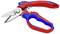 Red and blue multi-purpose scissors with an ergonomic handle and safety lock. Suitable for gardening tasks and precise cutting.