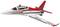 A model aircraft in white and red with checked details. It has a sleek fuselage and wings with the inscription 'VIPER'.