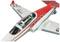 A red model aircraft with a chequered pattern on the wings, named 'Viper Jet'.