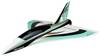 Amewi AMXFlight Delta Wing Black, Turquoise, Gold RC model jet fighters PNP 550 mm