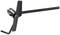 Metal ground anchor with hand crank and fixing screw. Used for stabilising large parasols.