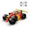'EINSTEIN Super Racer' Construction Kit with 94 pieces, suitable for children aged 6 and above. Includes red racing car with flame pattern and figurine.