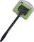 Windscreen wiper with a black handle and green cleaning pad, in a plastic packaging.