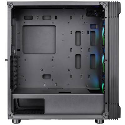 Thermaltake CA-1W2-00M1WN-01 Midi tower PC casing  Black 3 built-in LED fans, LC compatibility, Window, Suitable for DIY