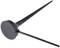 A small, round black antenna with a long rod and cable. Suitable for signal amplification and wireless communication.