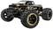 A black, remote-controlled car with yellow accents and the inscription 'BLACKION SLIDER' on the side. Off-road wheels are large and robust.