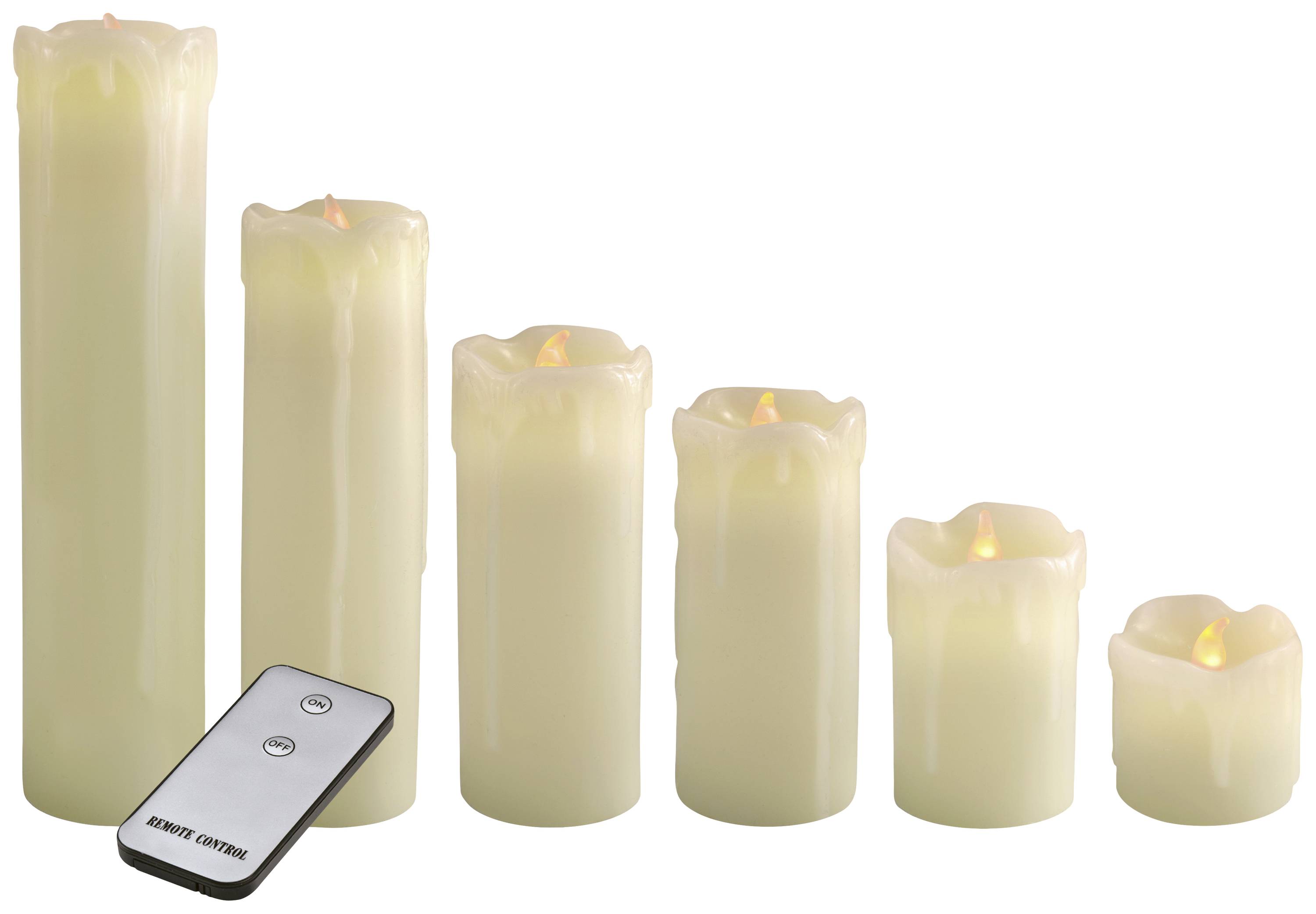 X4-LIFE 701977 LED wax candle 6-piece set incl. remote control