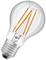 LED filament light bulb with orange illumination. It is switched off and demonstrates modern energy-saving technology.