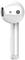 A wireless white earbud with a smooth surface and a small speaker grille opening at the top.