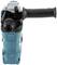A blue electric power tool hammer drill with a black handle and a chuck at the front.