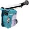 A turquoise Makita vacuum accessory with a HEPA filter, used with power drills to collect dust during drilling.