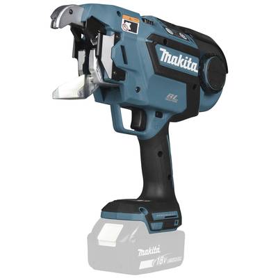 A Makita electric tool, cordless and blue-black, with an ergonomic handle and powerful cutting range, battery compartment located at the bottom.