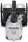 Portable Makita water pump in silver and black, front view.