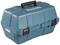 Blue toolbox with carry handle and Makita logo, closed.