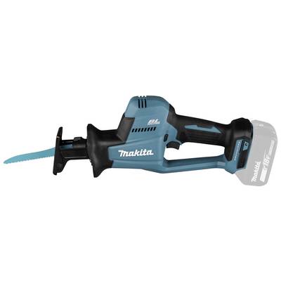 A battery-powered Makita reciprocating saw in blue and black, without a mounted battery.