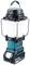 Battery-powered work light with sturdy handle, white tube body and black base. Makita 18V label visible.
