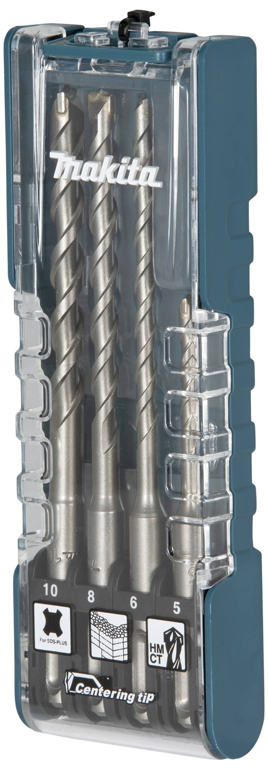 Makita E-13596 Masonry twist drill bit set 4-piece 5 mm, 6 mm, 8 mm, 10 mm SDS-Plus 1 Set