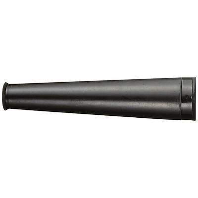Black binoculars in folded position, side view.