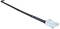 Long, black pipe with a curved end that can be connected to a tool. Brand names visible.