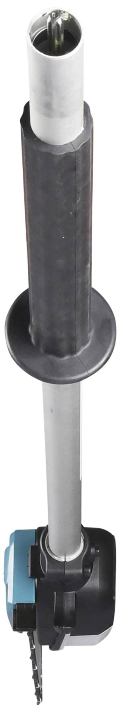 A shock absorber with an integrated spring, mounted on an electric drill. Primarily used in vehicle suspensions.