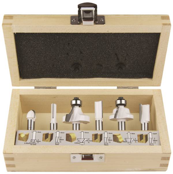 Makita D-53540 Milling set     Product size (Ø) 8 mm  Shank diameter 8 mm 6-piece