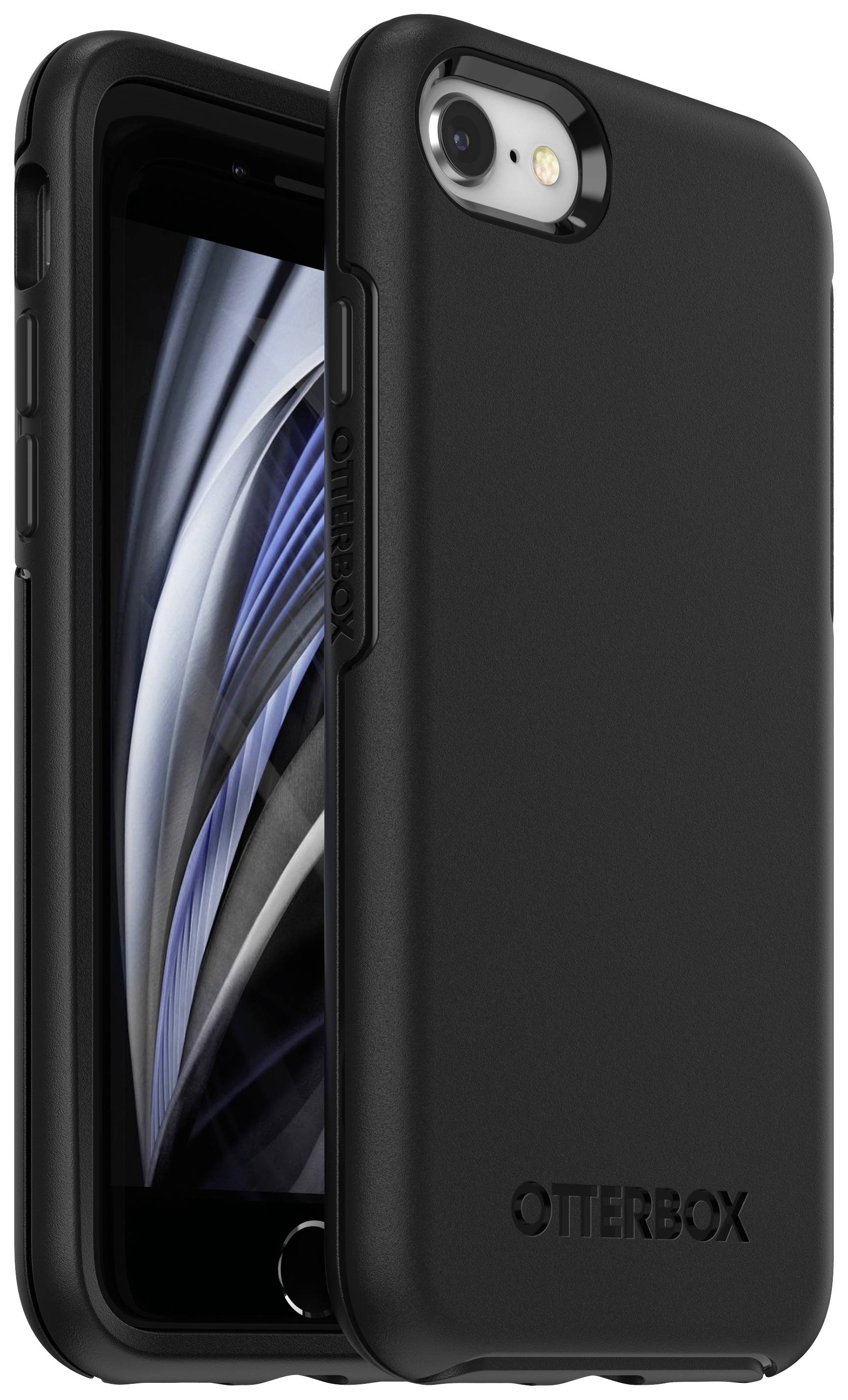 Image of Otterbox Symmetry Series Back cover Apple iPhone 7, iPhone 8, iPhone SE (2. Generation), iPhone SE (3. Generation) Black Inductive charging, Shockproof 77-55769