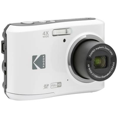 Digital camera with 4X wide-angle zoom lens, brand name visible, developed for photography in Full HD quality.