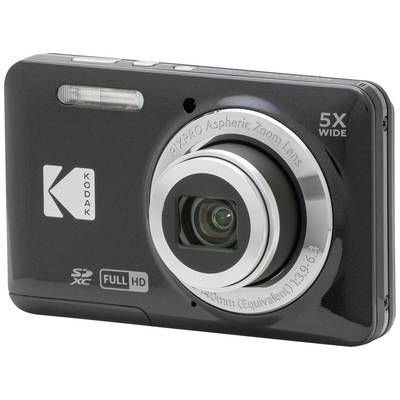 A black digital camera with a silver lens, labelled 'PIXPRO Aspheric Zoom Lens', supporting SDXC and Full HD.