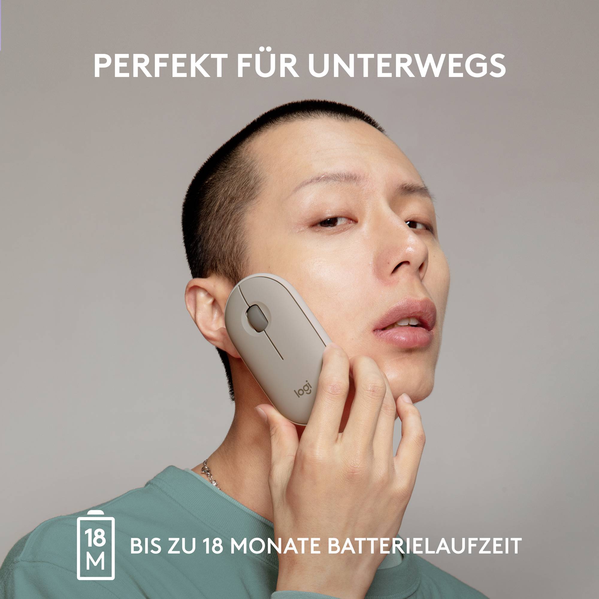 Logitech Pebble M350 Wireless Mouse Wireless Optical Sand 3 Buttons 1000 dpi-9