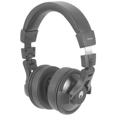 Black over-ear headphones with padded ear cups and adjustable headband, suitable for music enjoyment or professional audio.