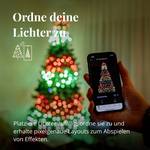 Smart fairy lights STRINGS with 600 5mm LED RGBW, cable black, 48m, WiFi, IP44