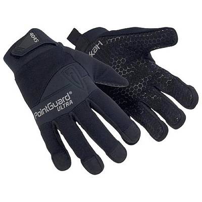 Black safety gloves with the text 'PointGuard Ultra'. They provide special protection for the hands, ideal for high-stress work.