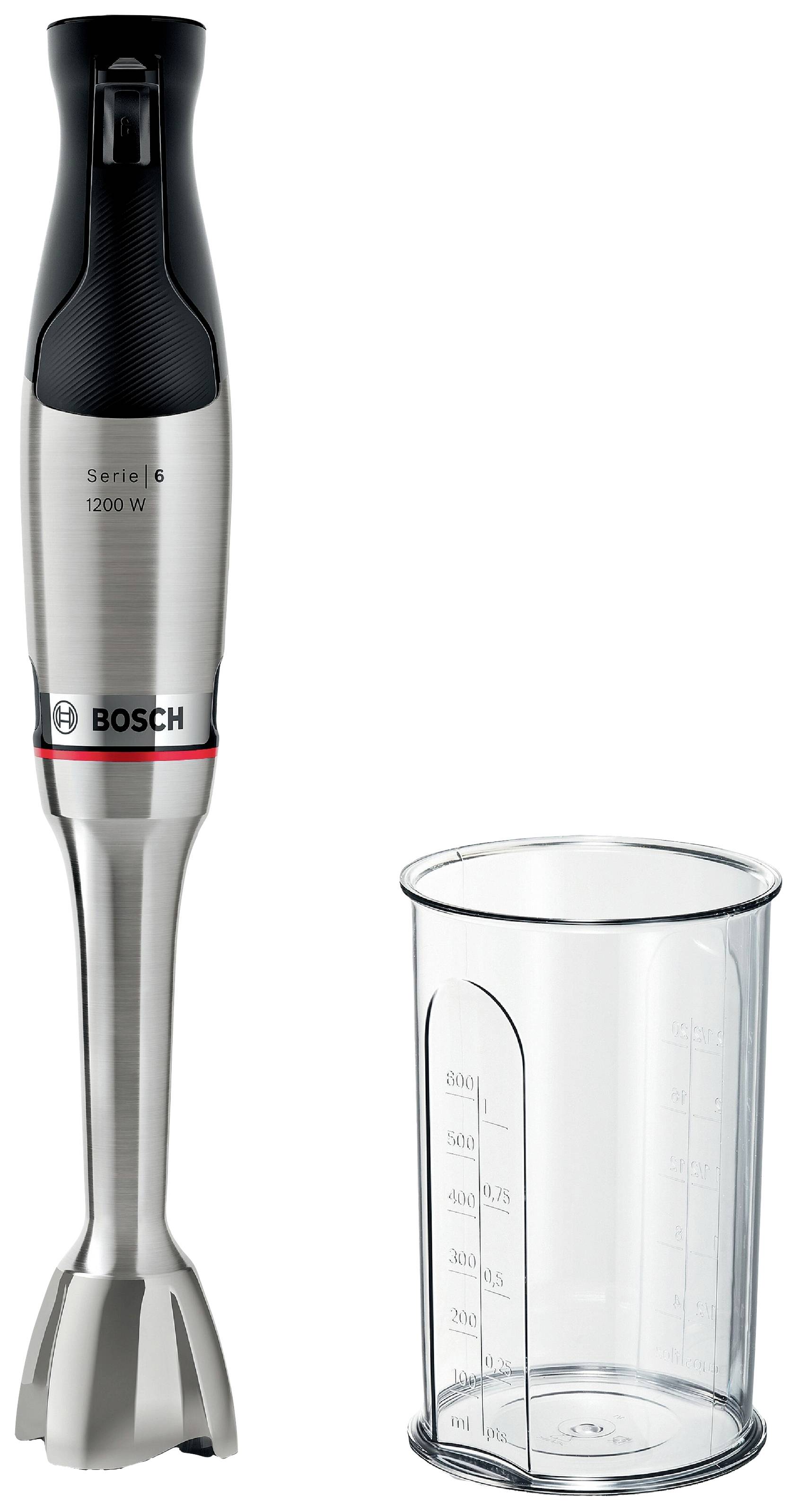 Bosch Haushalt Serie 6 ErgoMaster Hand-held blender 1200 W with mixing jar, BPA-free Stainless steel, Black