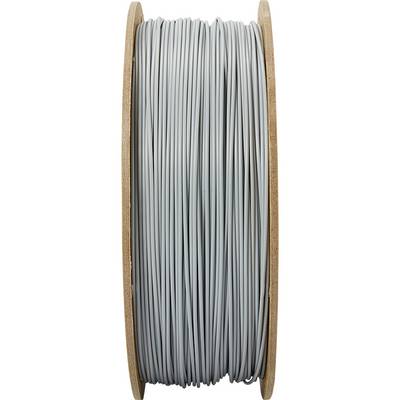 Grey plastic cables on a round wooden reel, photographed head-on.
