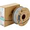 A brown box and a spool of grey 3D printer filament from the Polymaker brand.
