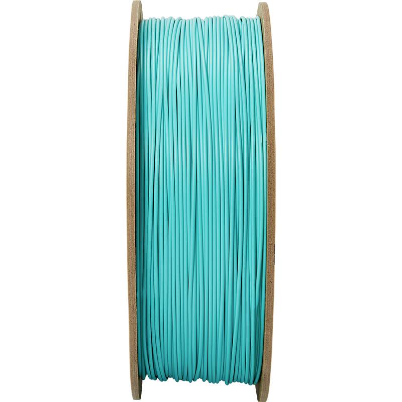 A reel of turquoise 3D printing filament.