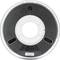 Black 3D printer filament spool from 'Polymaker'. Contains technical information and barcode on the outer packaging.