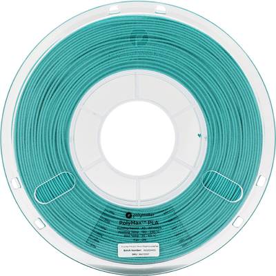 A reel of turquoise 3D printer filament made from PLA.