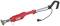 A red electric weed burner with a long handle and mains cable; suitable for environmentally friendly weed removal.