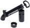 A black grease gun by 'Rothenberger Industrial' with a removable cap and handle, suitable for lubricant applications.