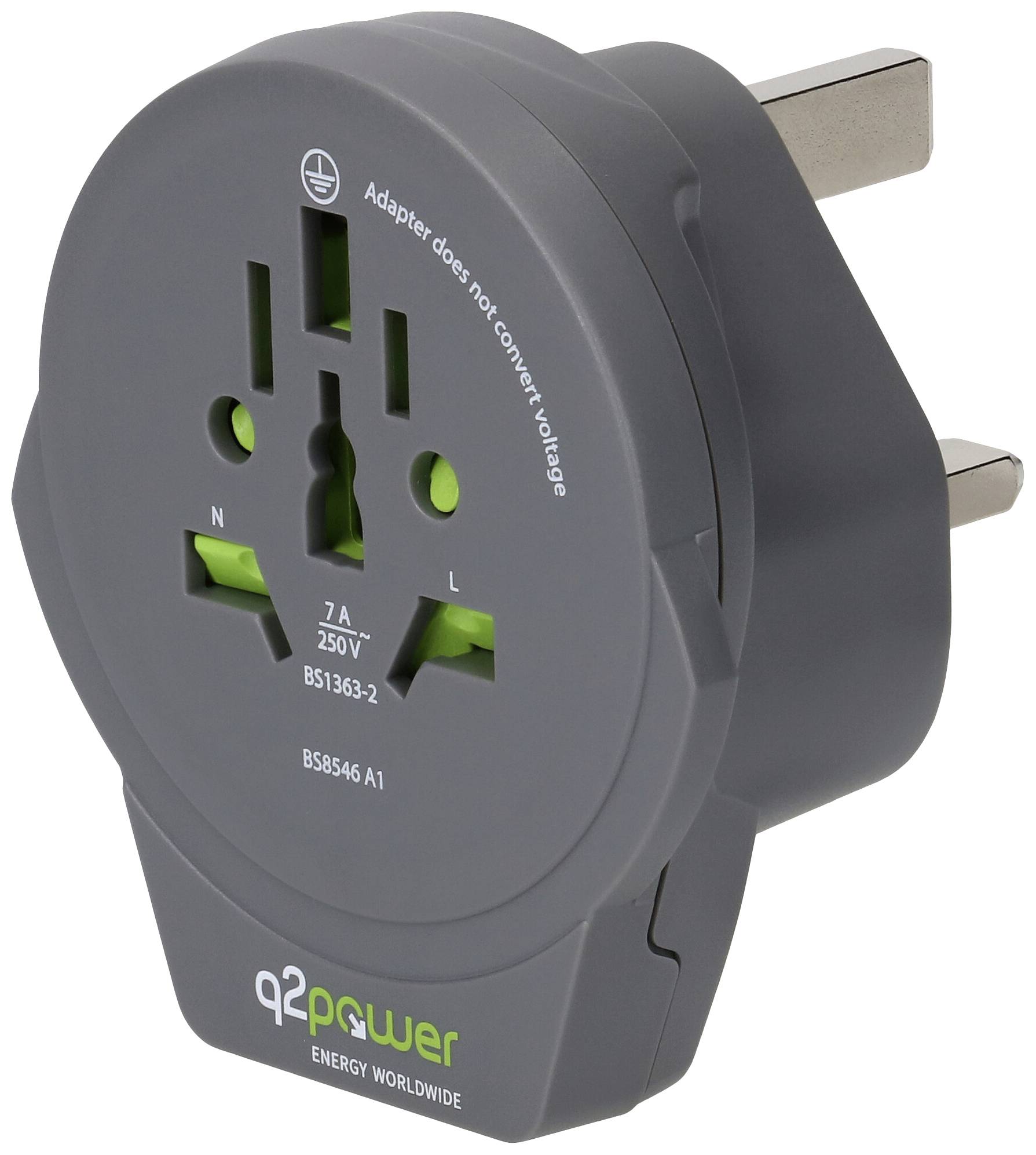 Q2 Power 165444 Travel adapter