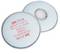 Two round protective filters inscribed with '3M 2138'. They serve as replacement filters for masks and provide protection against particles and gases.