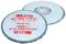 Two round, blue respiratory filter masks with the inscription '3M 2138 AS/NZS 1716 P3'. One shows the front side, the other the back side.