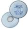 Two round blue filters inscribed with '3M 2128'. They are suitable for protection against particulate pollutants.
