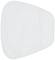 A white, triangular air filter insert with rounded corners, used in respiratory protective masks.