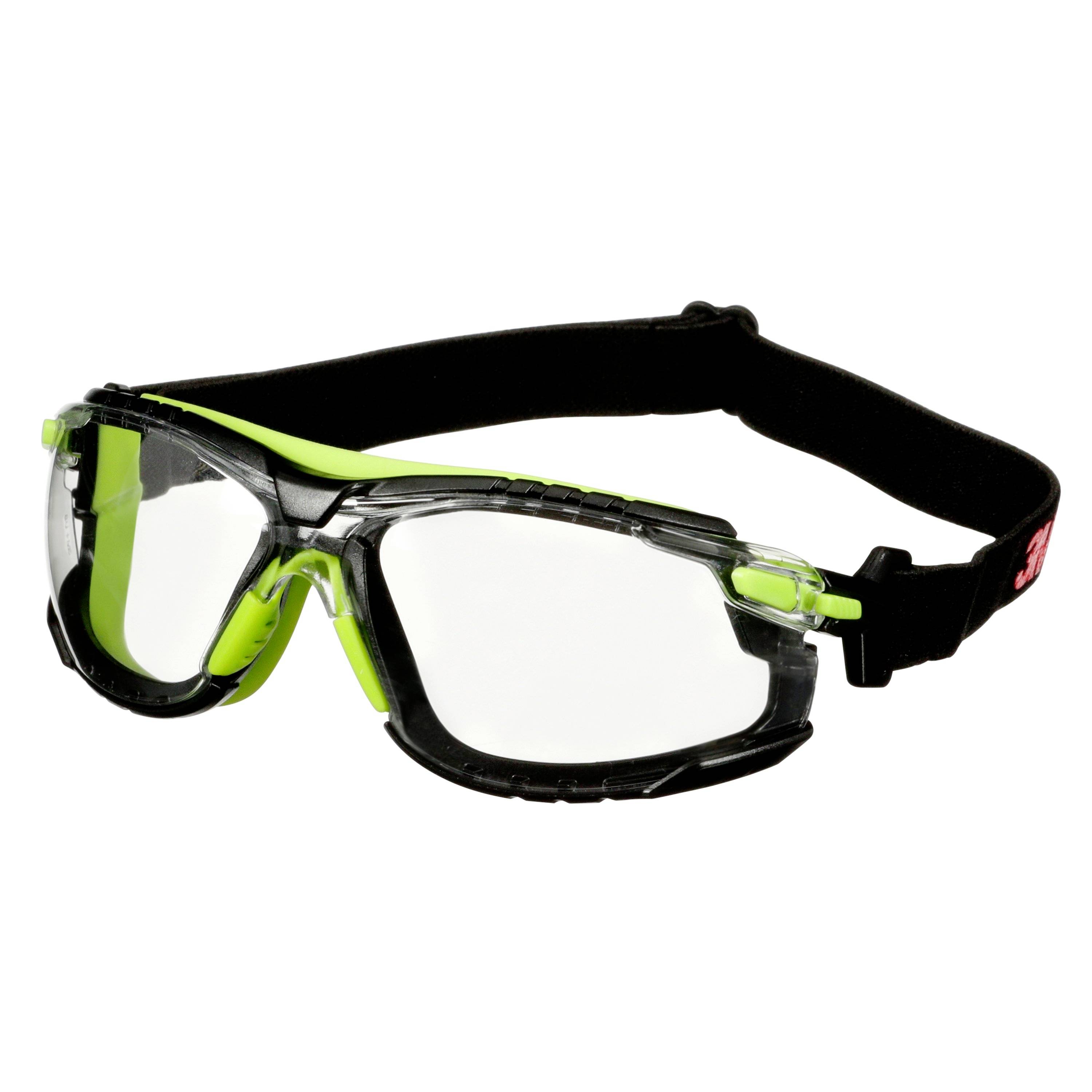 3M Solus S1201SGAF-TSKT Safety glasses Anti-fog coating Green, Black ...
