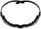 Black safety glasses with well-padded inner frame, suitable for workplace protection in industrial or craft-related environments.