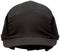 Black, sporty cap with mesh inserts on both sides, viewed from the front.
