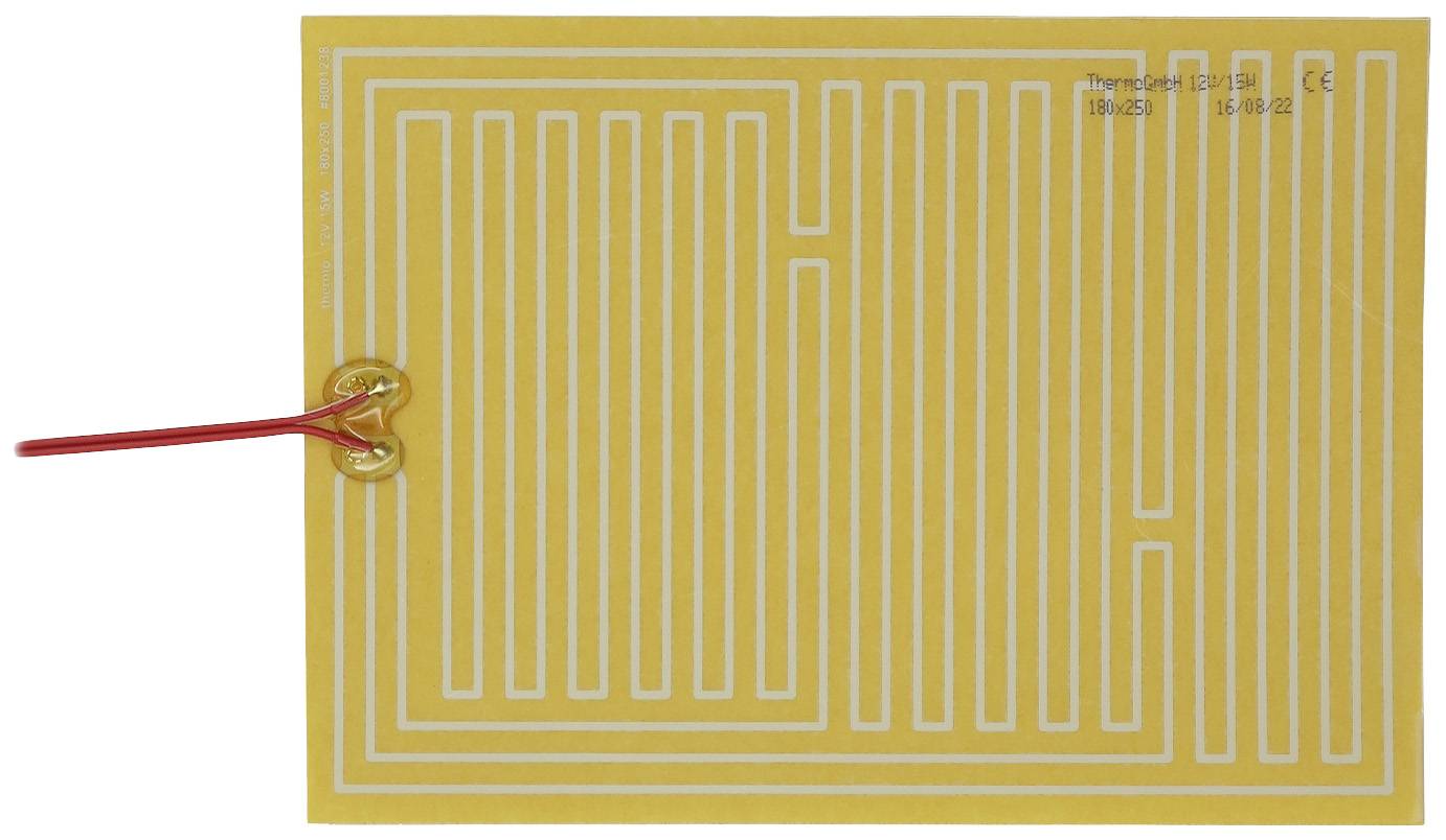 Thermo TECH Polyester Heating foil 12 V 15 W (L x W) 250 mm x 180 mm